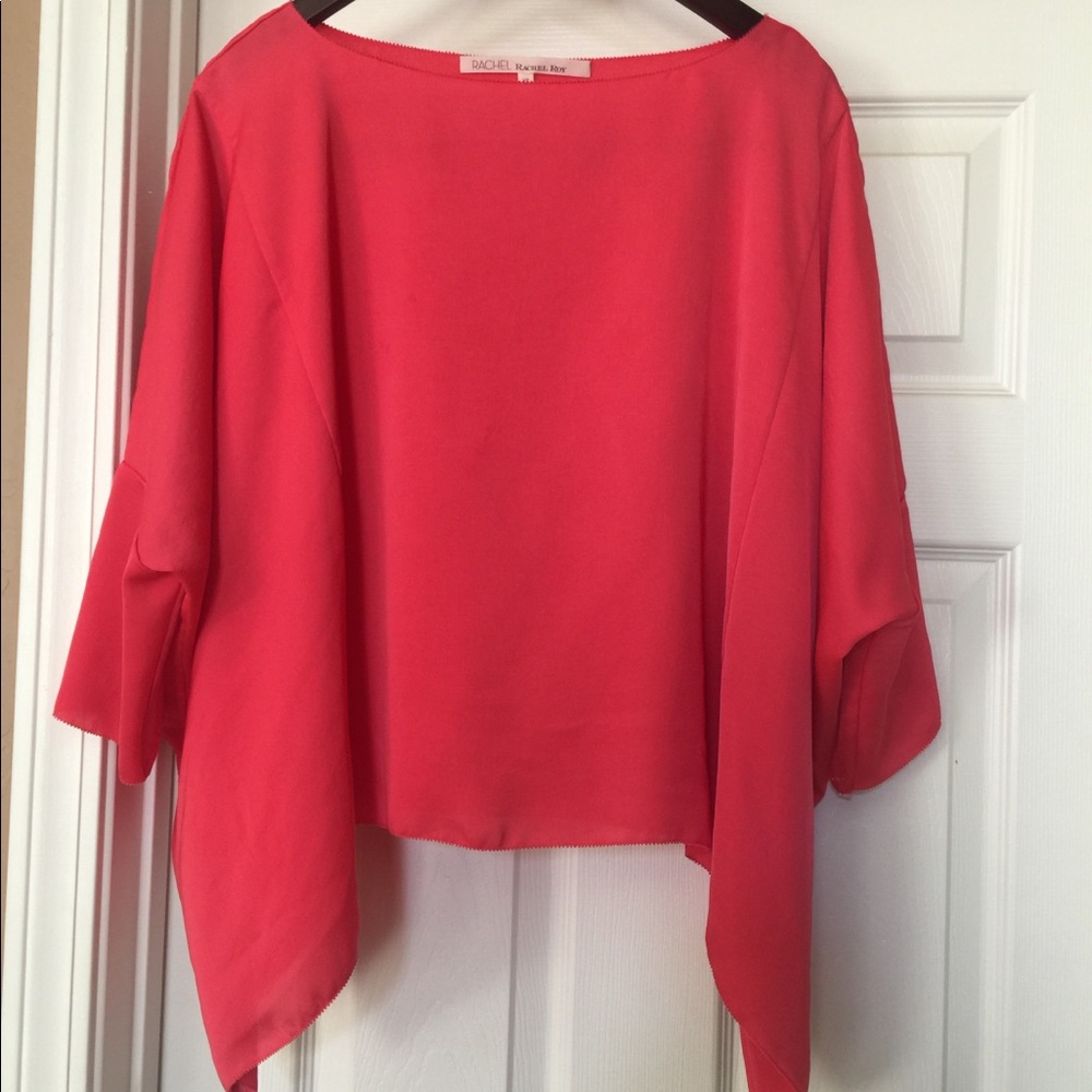 Coral oversized pheasant top